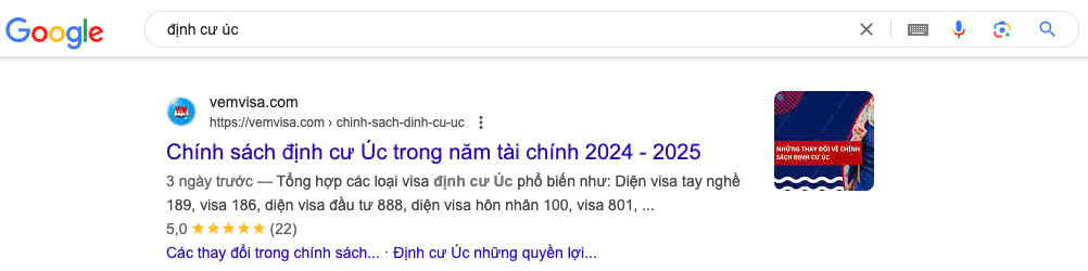 Lĩnh vực tư vấn định cư sau khóa đào tạo seo