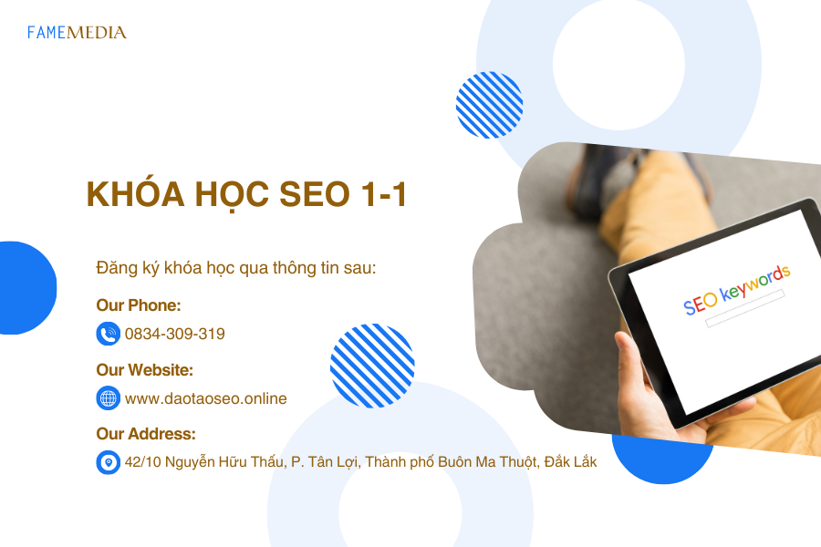 KHÓA HỌC SEO 1 KÈM 1