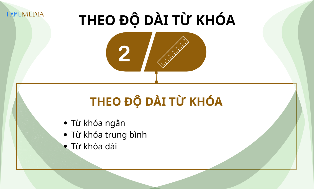 Phân loại từ khóa theo độ dài